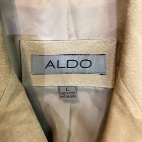 Aldo Genuine leather Suede Beige trench coat - Picture 7 of 17